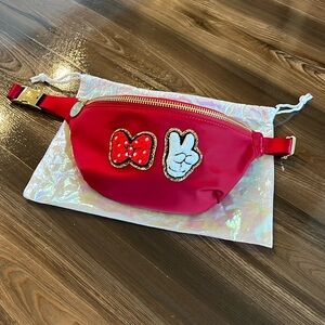 Stoney Clover Lane Red Disney Fanny Pack included 2 patches sewn on front $200